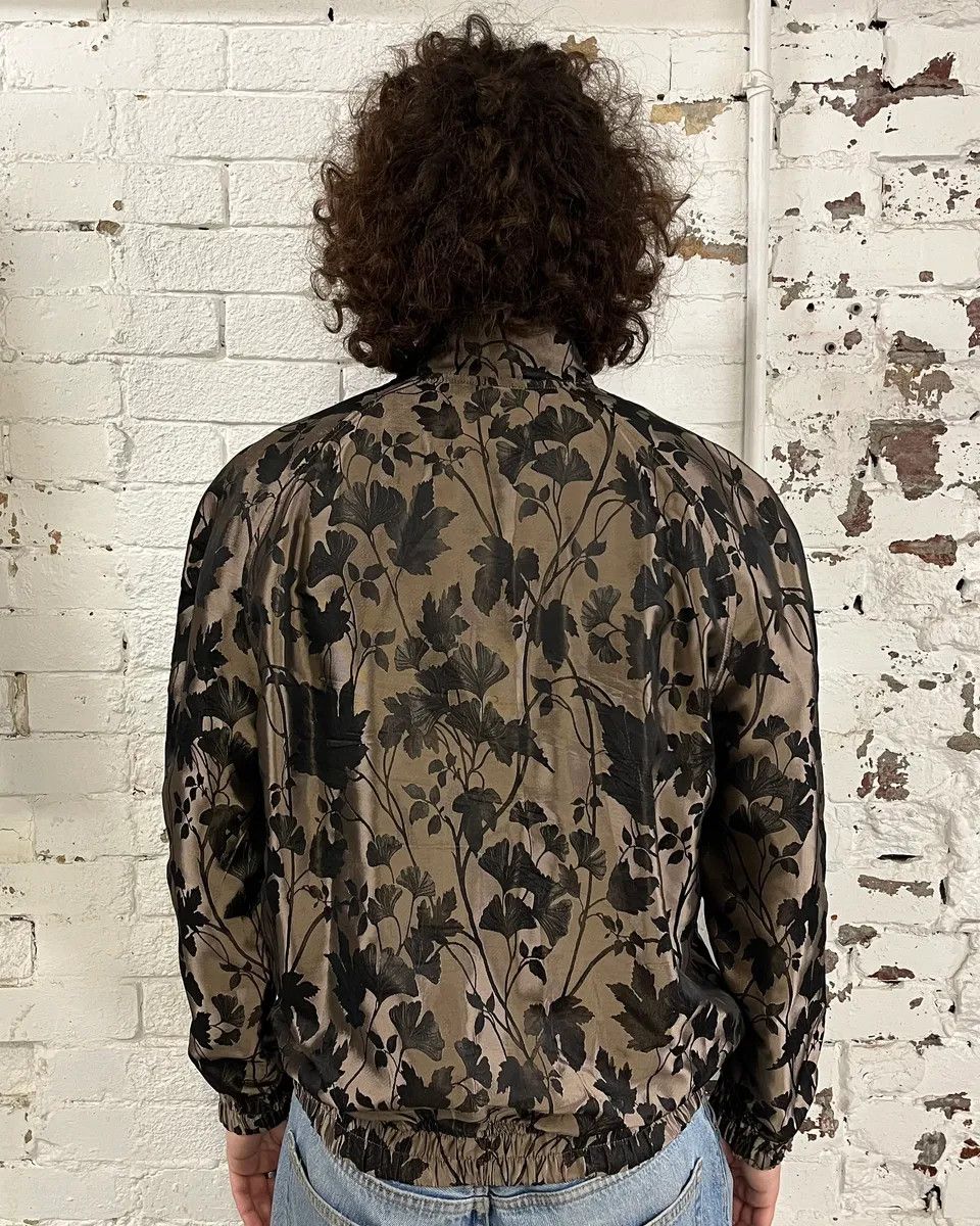 Emporio Armani AW2023 Emporio Armani Floral Print Black & Beige Bomber Jacket Size US M / EU 48-50 / 2 - 3 Thumbnail