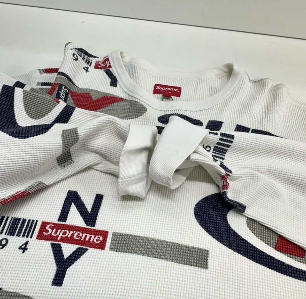 Supreme Supreme FW18 NY Waffle Thermal White Size US M / EU 48-50 / 2 - 4 Thumbnail