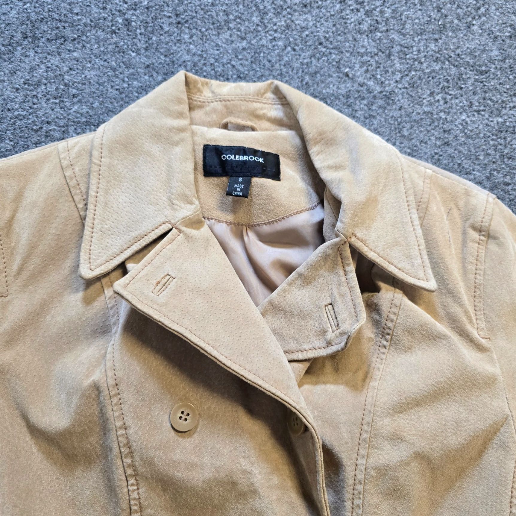 Vintage Colebrook Jacket Womens Size Small Beige Leather Fitted Western Jacket Size S / US 4 / IT 40 - 2 Thumbnail
