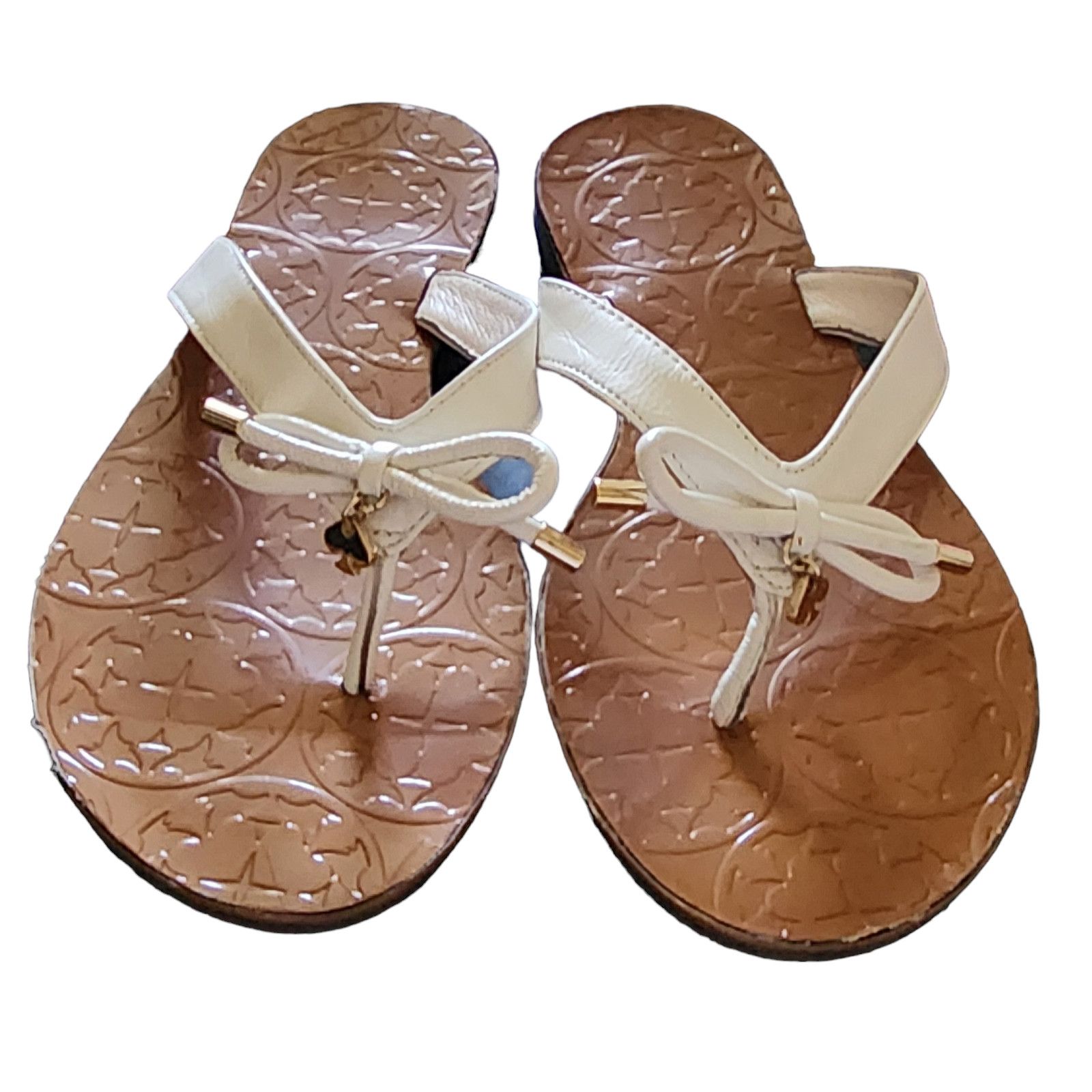 Kate Spade Kate Spade Charles White Thongs Sandals 7 M Bow Charm Size US 7 / IT 37 - 2 Thumbnail
