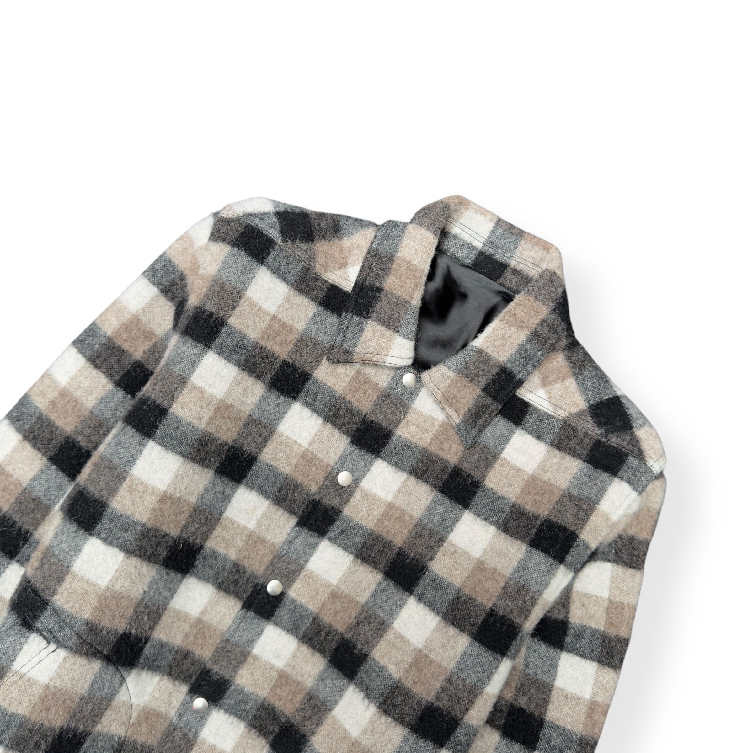 Rick Owens RICK OWENS AW19 ‘LARRY’ WOOL CHECKED JACKET BROWN 50 / M Size US M / EU 48-50 / 2 - 3 Thumbnail