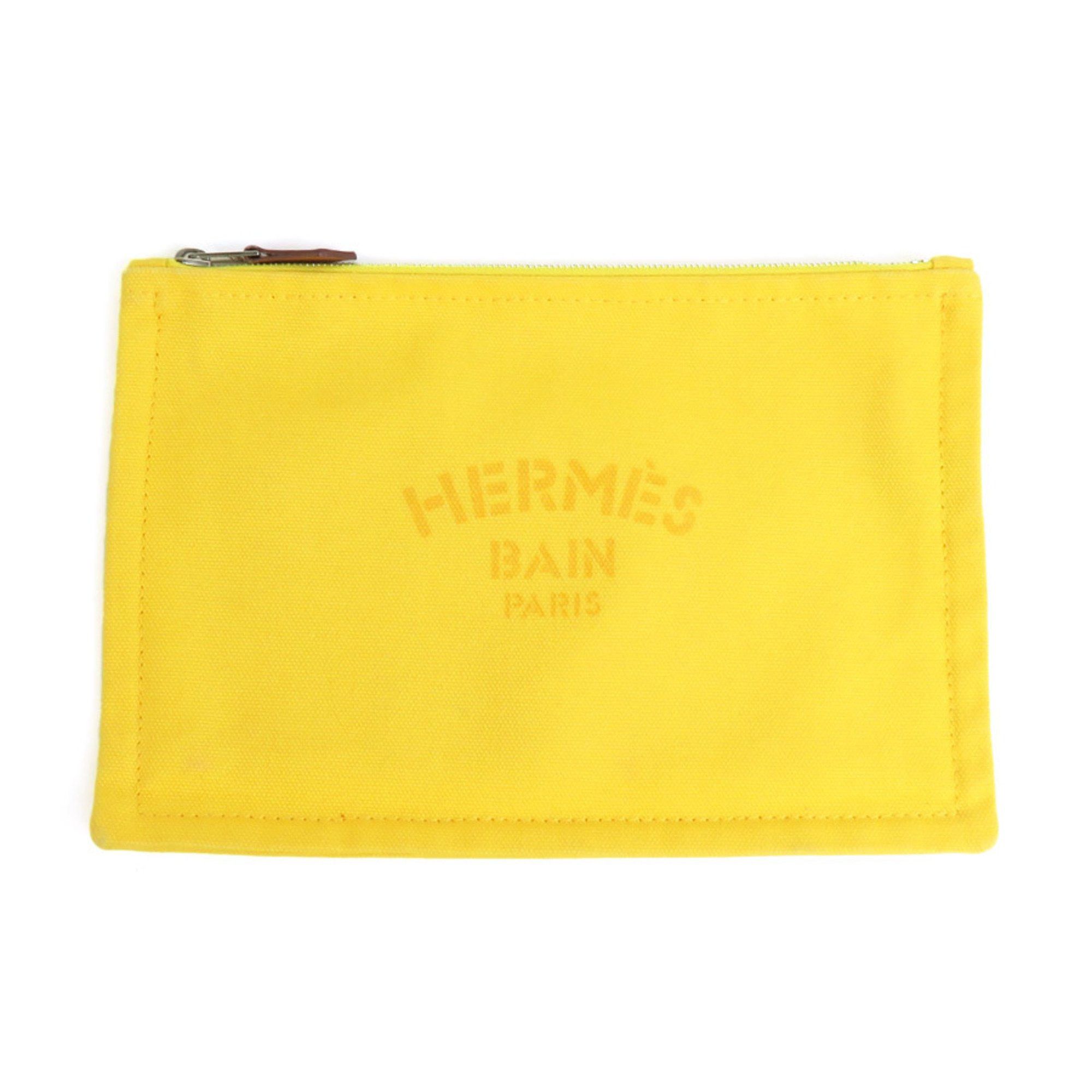 image of Hermes Pouch Multi Case Bain Cotton Yellow Unisex, Women's