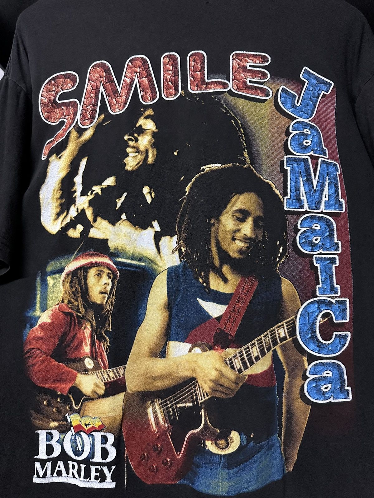 Band Tees Rare Vintage 90s Bob Marley Smile Faded Rap tee Size US XL / EU 56 / 4 - 3 Thumbnail