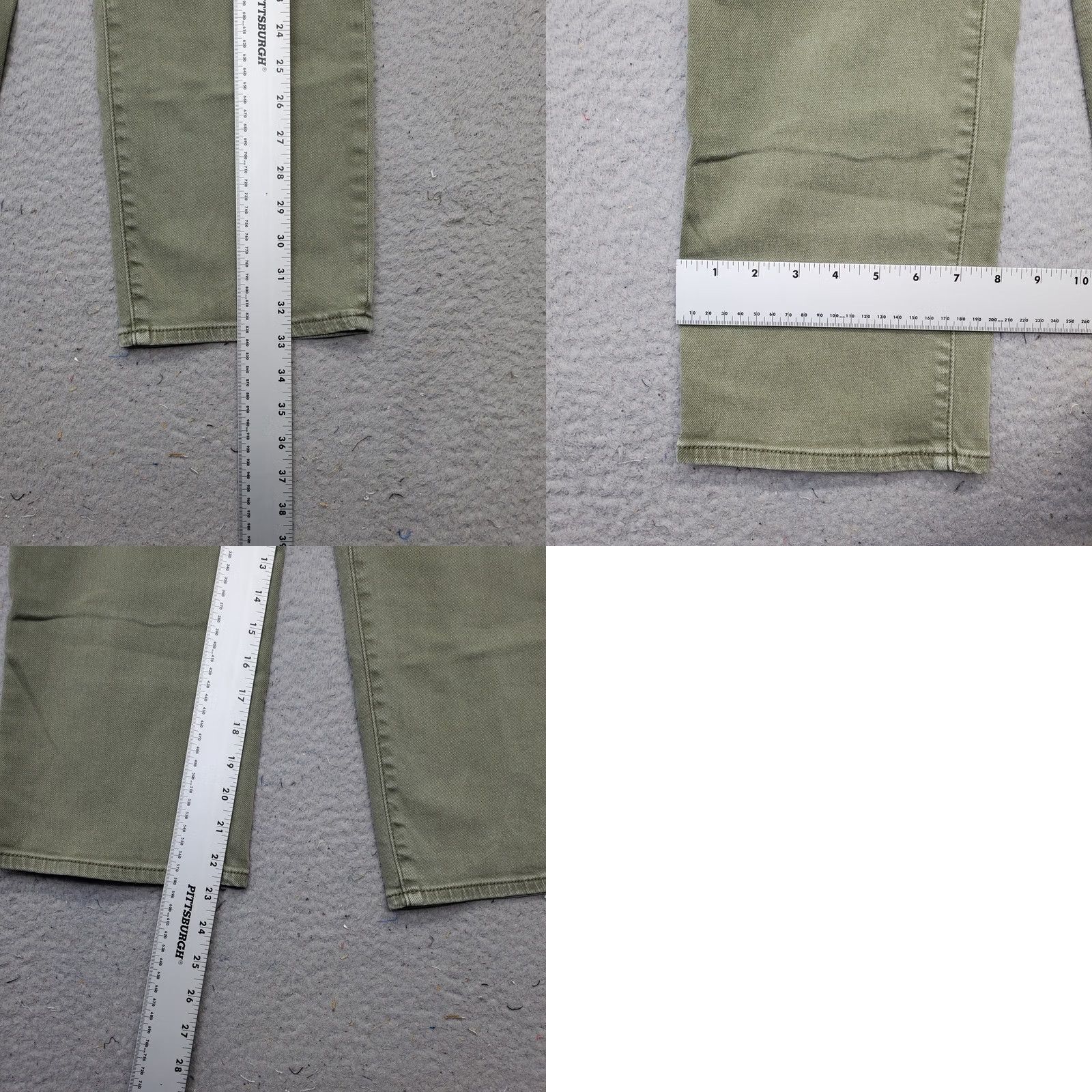 Vintage Chico's Womens Jeans Green Denim Medium Wash High Rise Straight Leg Cropped 4 Size 27" / US 4 / IT 40 - 8 Thumbnail