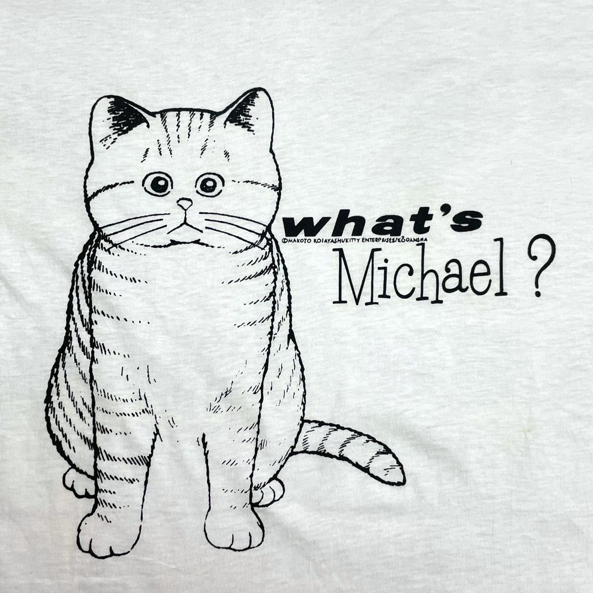 Anime Vintage 80s What's Michael Japanese Manga/Anime Tee Size US L / EU 52-54 / 3 - 4 Thumbnail