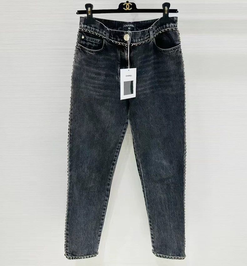 Chanel Chanel 23N CocoNeige Chain Denim Jeans - dmc Size US 30 / EU 46 - 1 Thumbnail