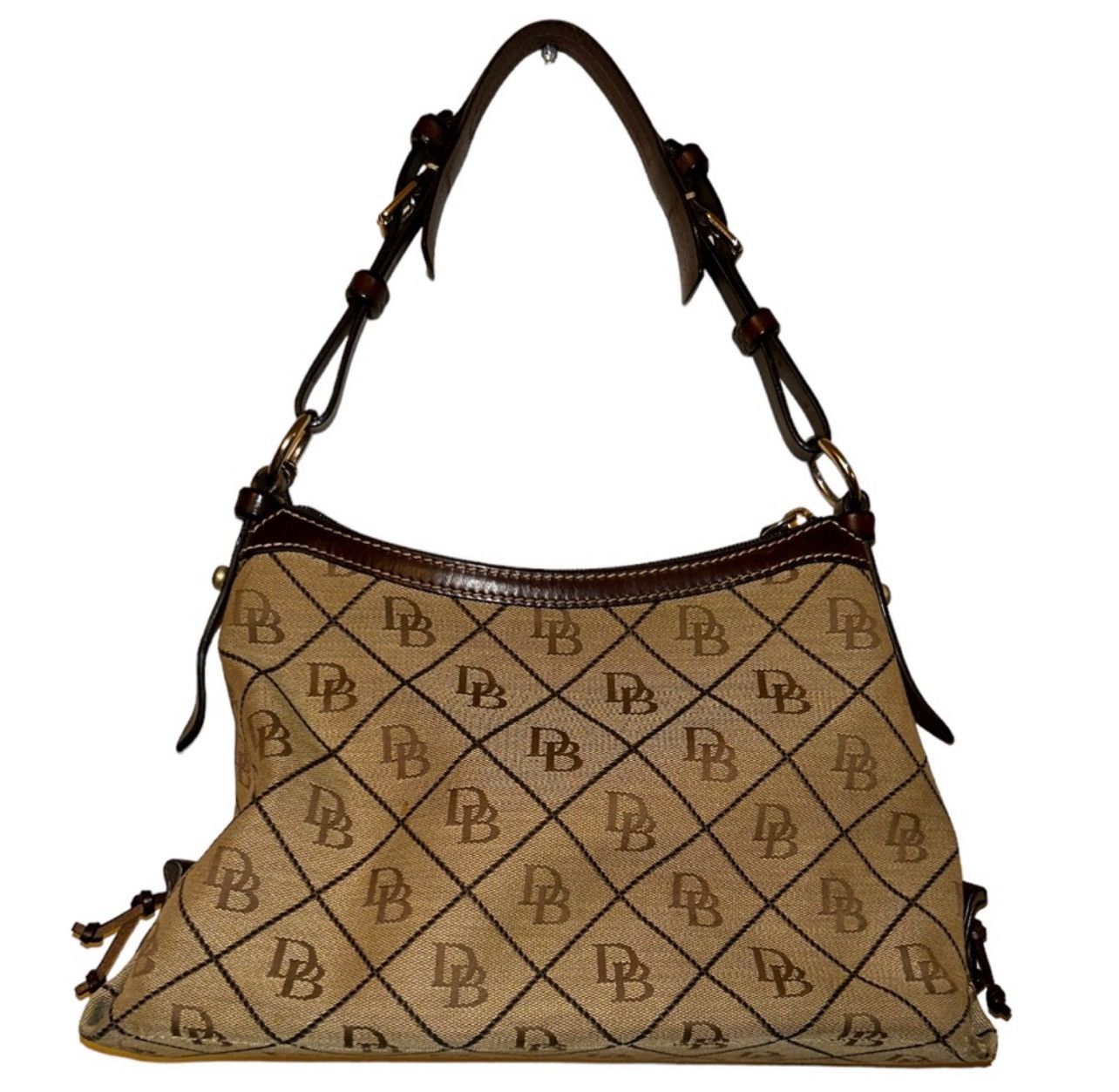 Dooney & Bourke Dooney & Bourke Classic Monogram Canvas and Leather Handbag Size ONE SIZE - 2 Thumbnail