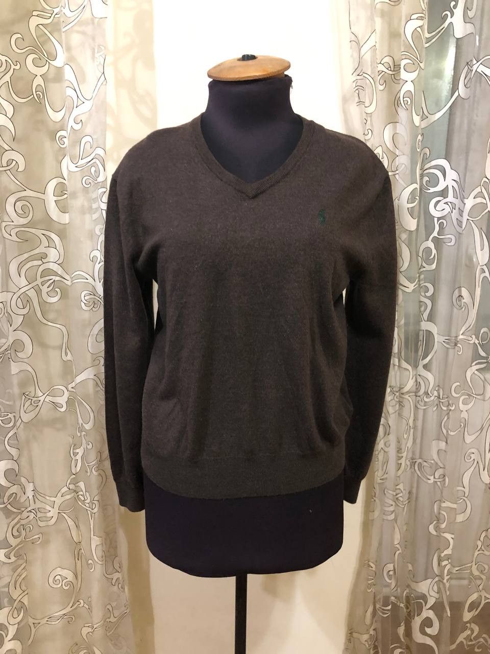 Polo Ralph Lauren Ralph Lauren Polo Sweater Brown V-Neck 100% Merino Wool Size M / US 6-8 / IT 42-44 - 1 Thumbnail