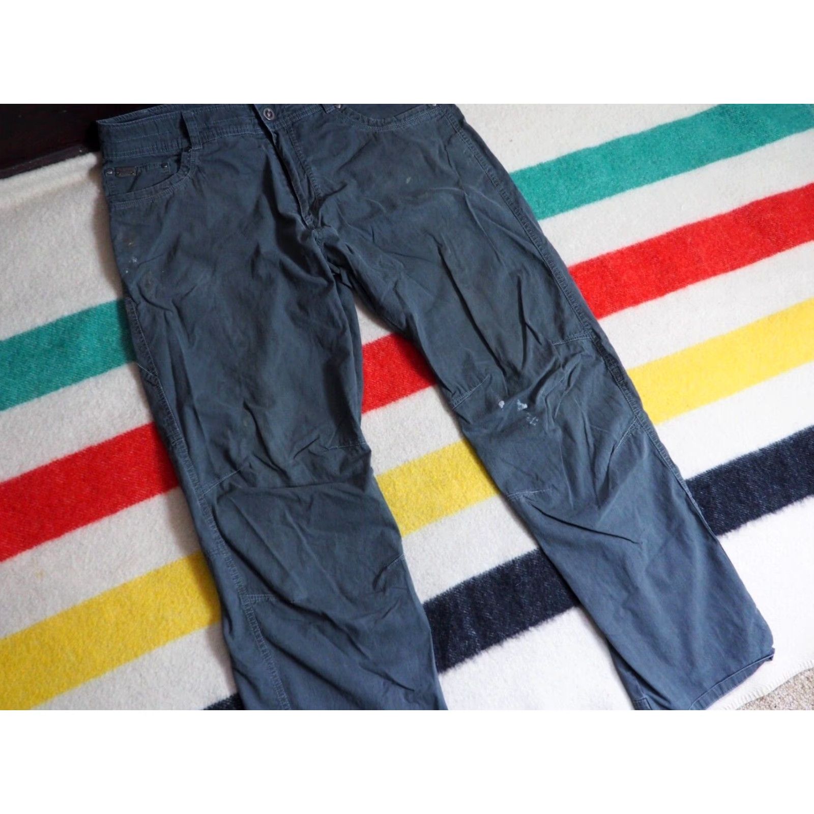 Vintage KUHL Revolvr Slate Gray Vintage Patina Outdoor Hiking 38x34 Work Pants Mens Size US 38 / EU 54 - 7 Thumbnail