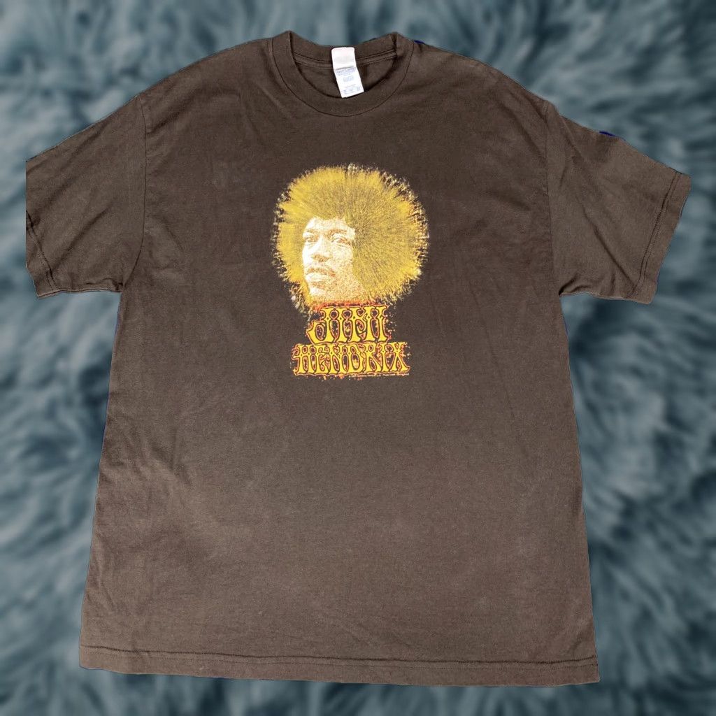 Vintage VINTAGE Jimi Hendrix Tee T Shirt Head Logo Mens XL Brown Shirt Size US XL / EU 56 / 4 - 1 Thumbnail