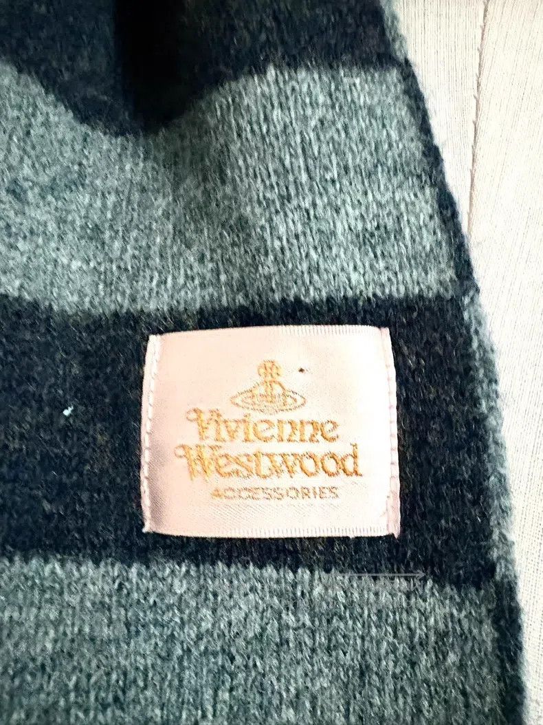 Vivienne Westwood Vivienne Westwood Grey Striped Large Saturn Scarf Size ONE SIZE - 3 Thumbnail