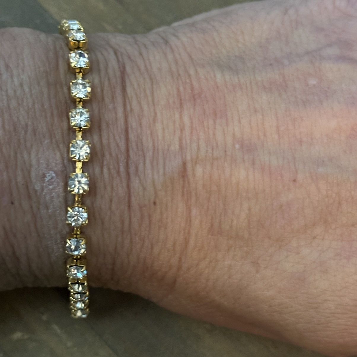 Vintage Vintage gold tone tennis bracelet Size ONE SIZE - 2 Thumbnail