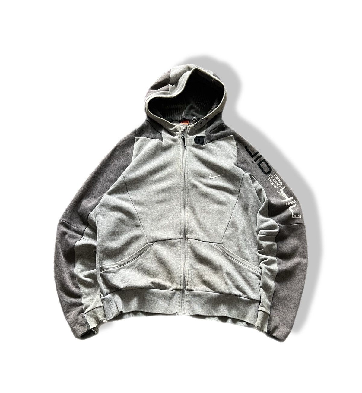 Nike Nike Zip Hoodie Basic Vintage Y2K Oversized Grey Streetwear Size US M / EU 48-50 / 2 - 1 Thumbnail