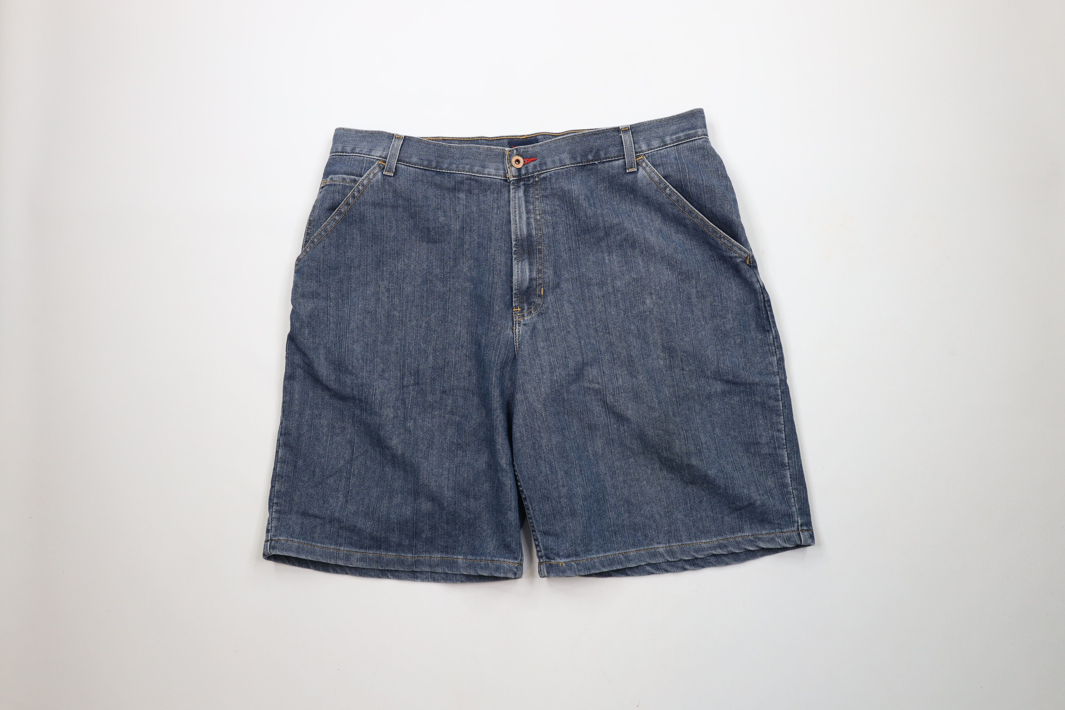 Tommy Hilfiger × Vintage Vintage Y2K 2001 Tommy Hilfiger Baggy Fit Denim Jean Shorts Size US 38 / EU 54 - 1 Thumbnail