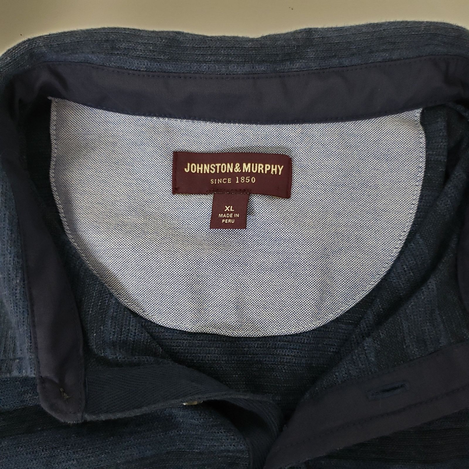 Johnston & Murphy Johnston & Murphy Polo Shirt Pima Cotton Striped XL Size US XL / EU 56 / 4 - 11 Thumbnail