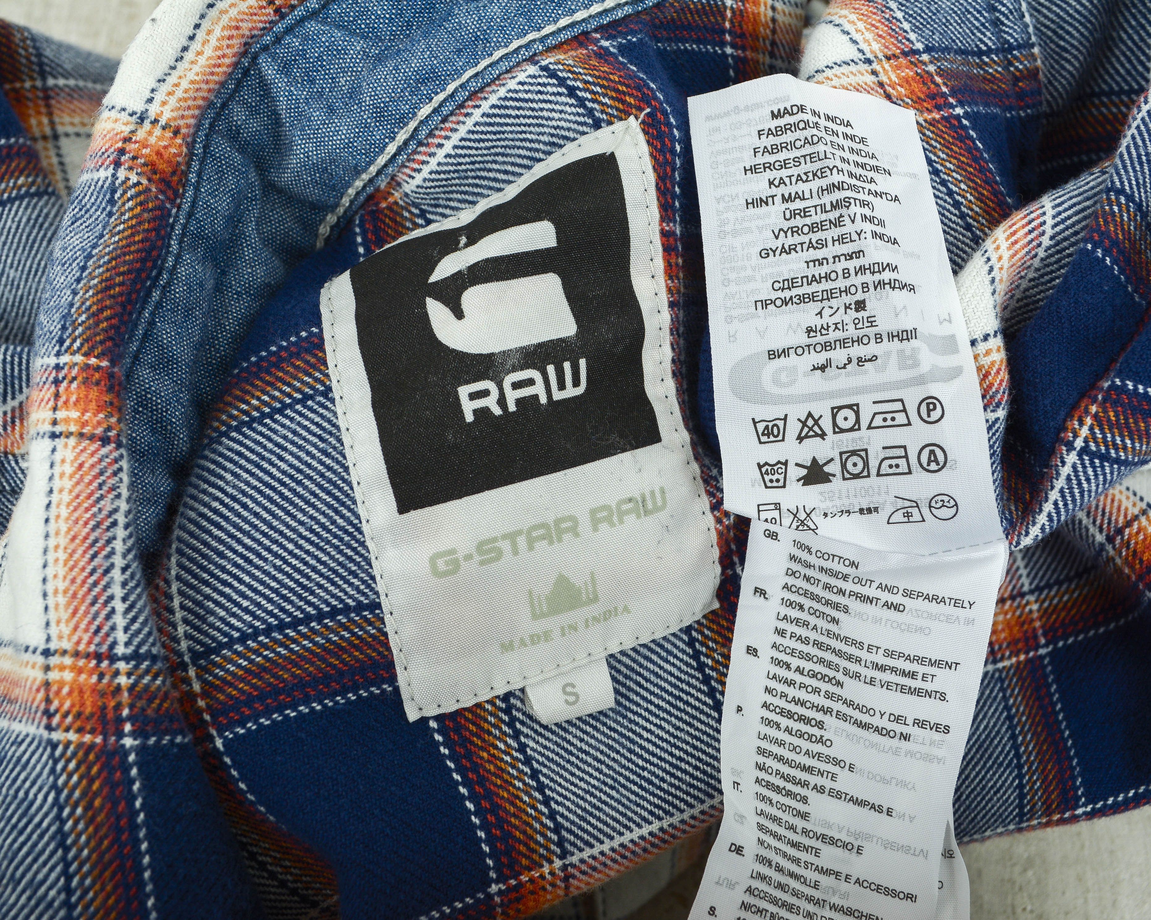 G-Star 'Marshall Windsor Shirt' Man's S Long Sleeved Plaid Cotton Size US S / EU 44-46 / 1 - 2 Thumbnail