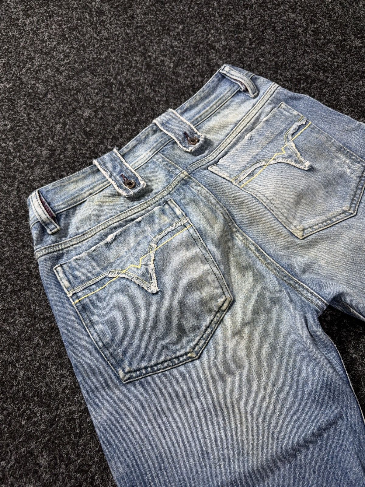 Diesel 00s Diesel Vntg Dirty Distressed Opium Punk Rock Y2K Jeans Size US 28 / EU 44 - 18 Thumbnail