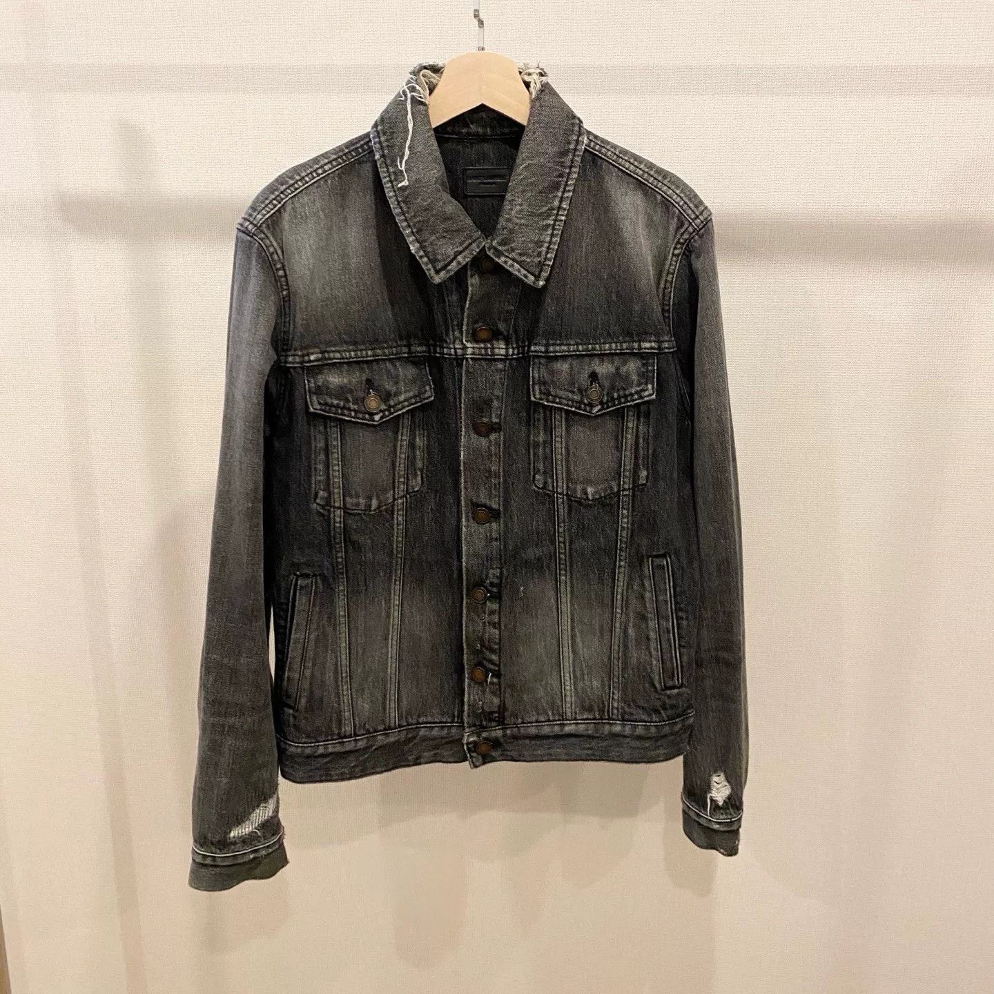 Yves Saint Laurent Saint Laurent YSL Gray Denim Jacket Size US M / EU 48-50 / 2 - 1 Thumbnail