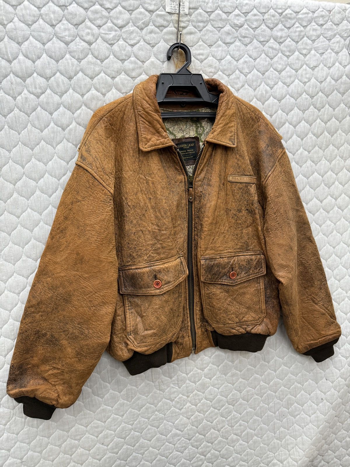 Vintage 🔥🔥💥STEALS VTG GREEN LEAF US AIR FORCE JACKET Size US L / EU 52-54 / 3 - 2 Thumbnail