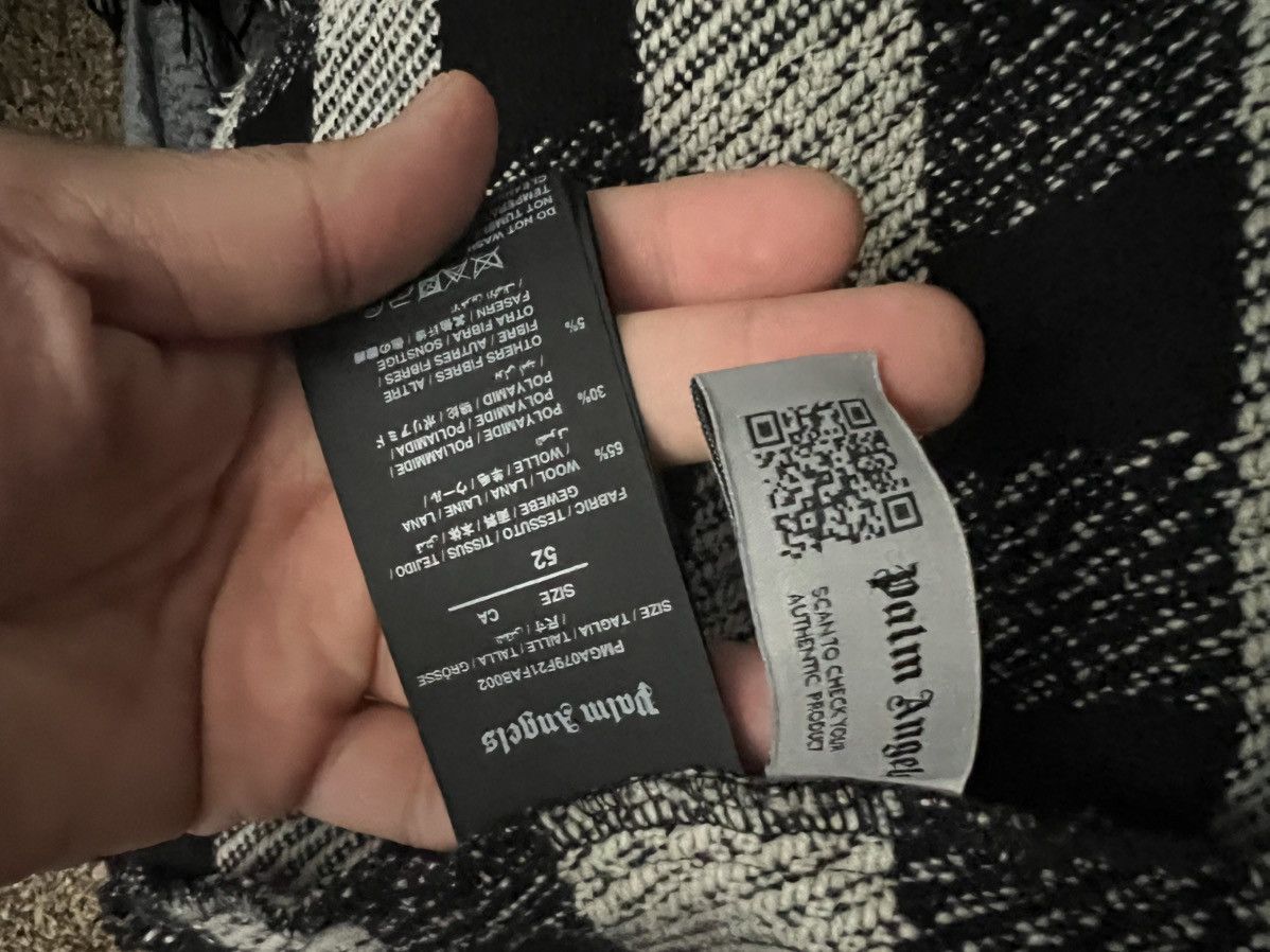 Palm Angels Palm Angels Wool Check Flannel Shirt Jacket Black Size L Size US L / EU 52-54 / 3 - 7 Thumbnail