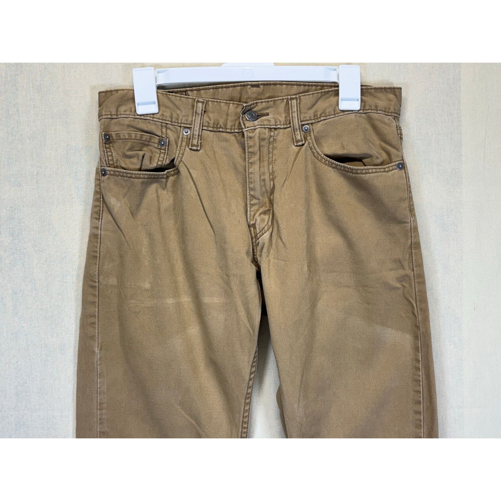 Levi's Levi’s 514 Straight Fit Khaki Jeans Men’s 32x34 Tan Casual Size US 32 / EU 48 - 9 Thumbnail