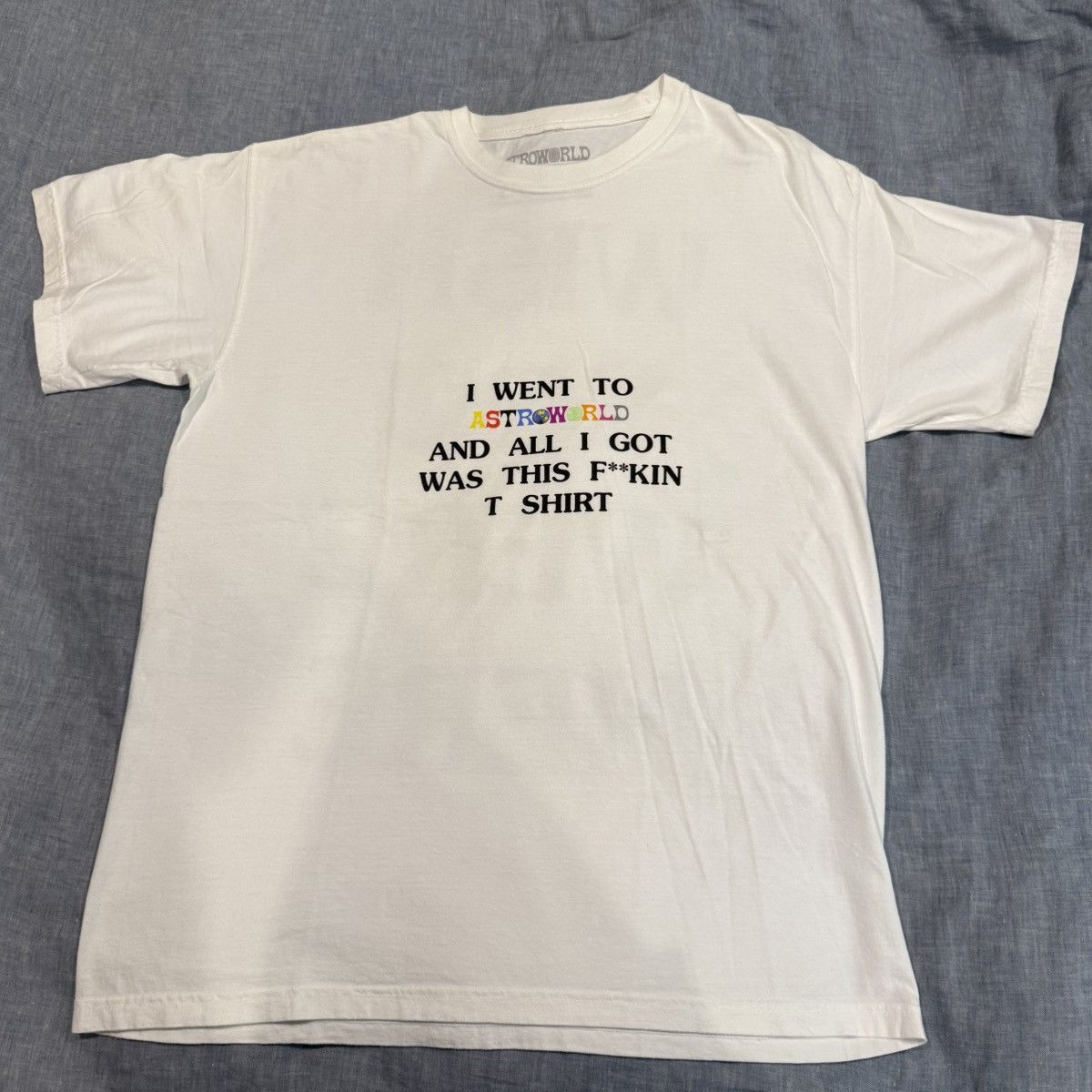 Travis Scott I Went To Astroworld 2018 White Shirt Large