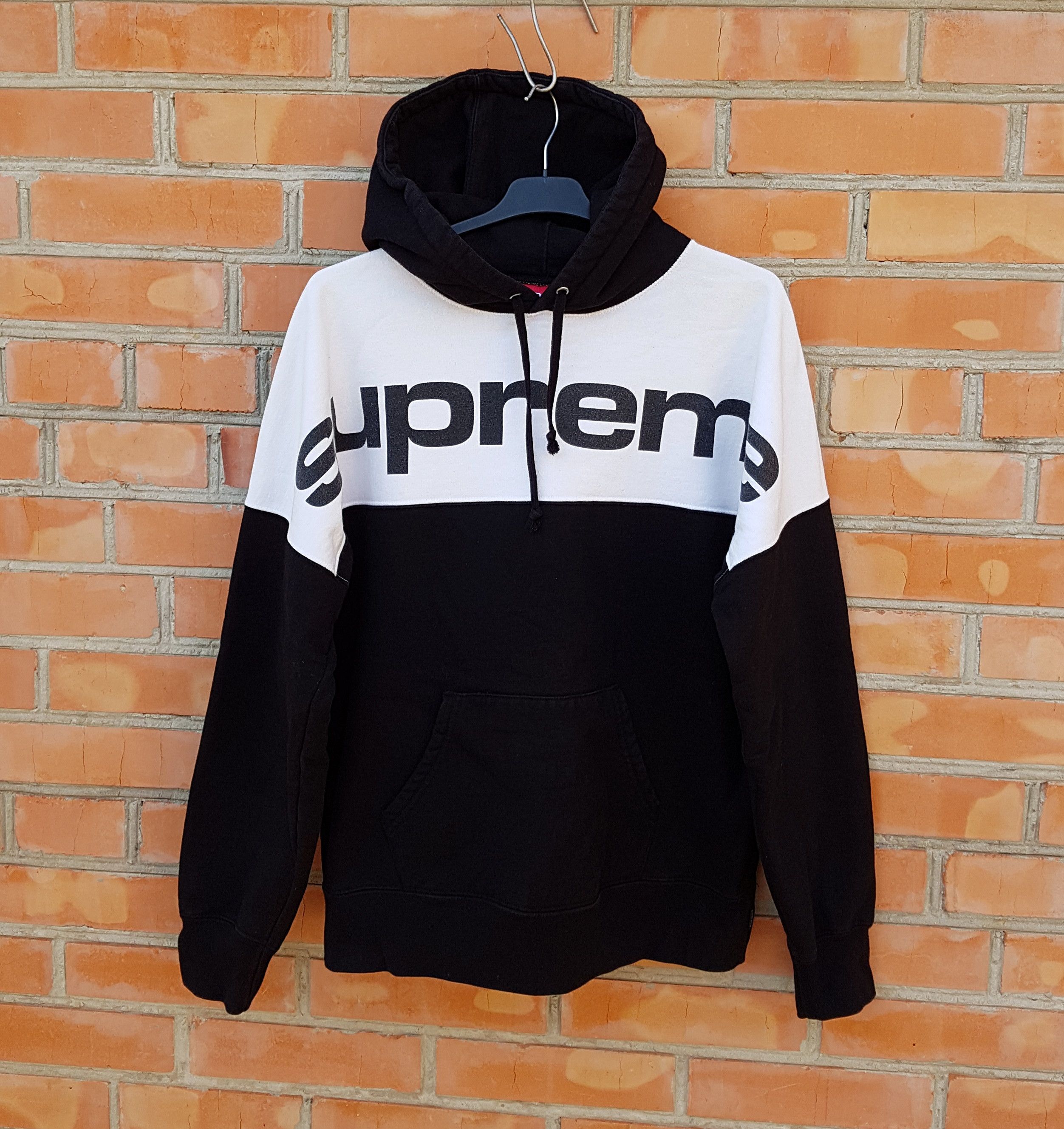 Supreme Supreme Black Blocked Hooded Sweatshirt FW17 Hoodie | Grailed