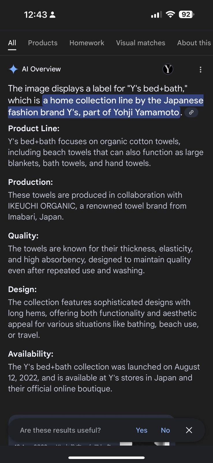 Designer × Y's Y’s Bed + Bath Bathrobe Size US XL / EU 56 / 4 - 8 Thumbnail