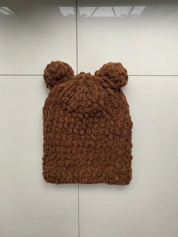 VIBE Handmade Knitted Balaclava Ski Mask Bunny Teddy Bear Style Size ONE SIZE - 3 Thumbnail