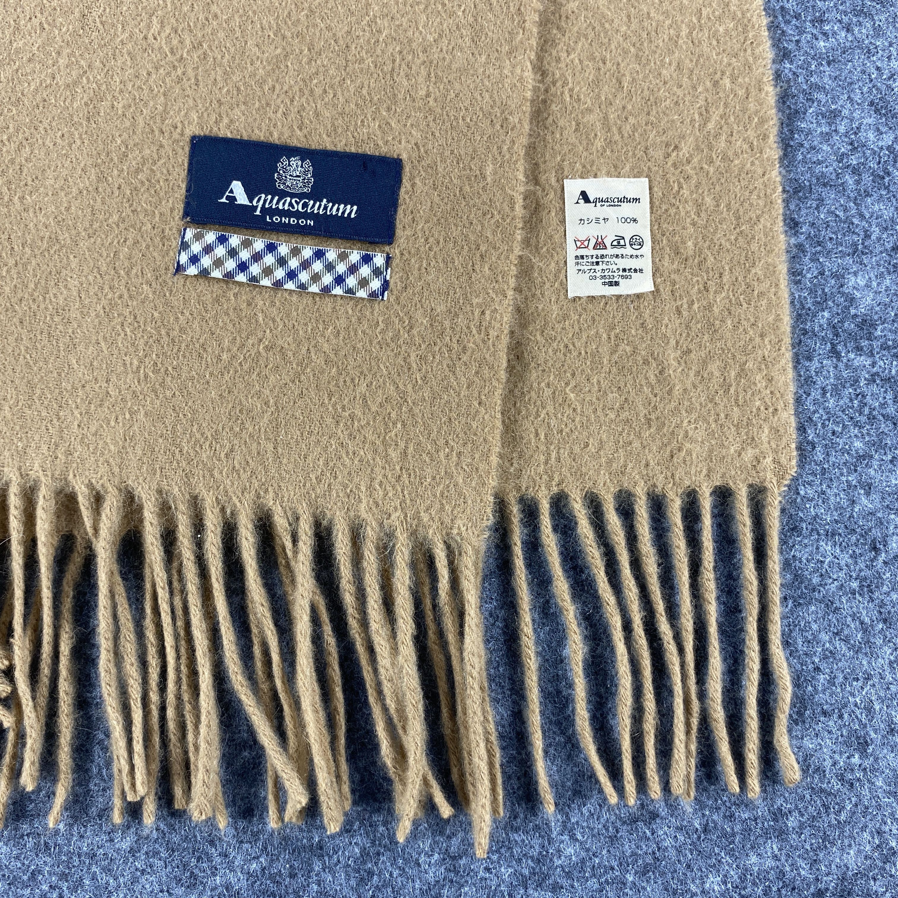 Aquascutum × Vintage Aquascutum Scarf # Muffler # Neckwear # D474 Size ONE SIZE - 2 Thumbnail