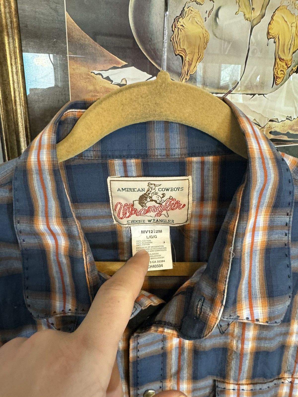 Vintage × Wrangler Vintage Wrangler Western Wear Shirt Size US L / EU 52-54 / 3 - 5 Thumbnail