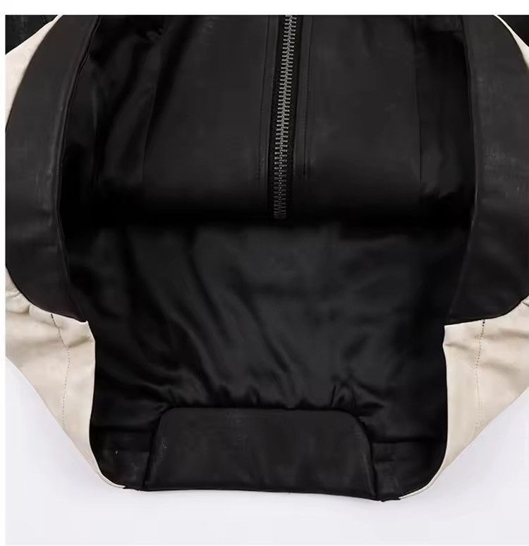 Other Racer Motorcycle PU Leather Patchwork Black White Jacket Size US L / EU 52-54 / 3 - 9 Thumbnail