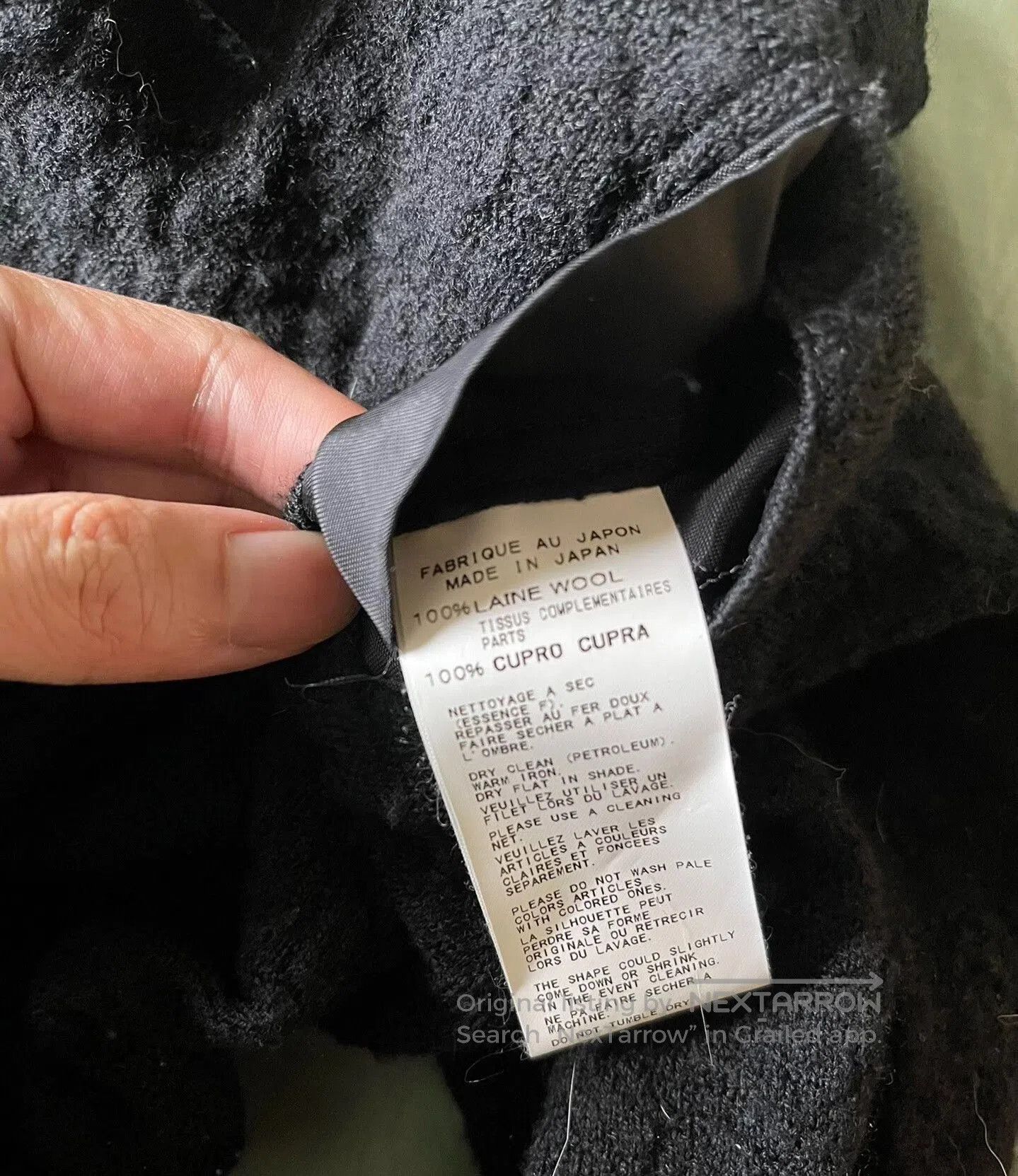 Yohji Yamamoto Black Wool Knitted Coat by Yohji Yamamoto. Size US L / EU 52-54 / 3 - 4 Thumbnail