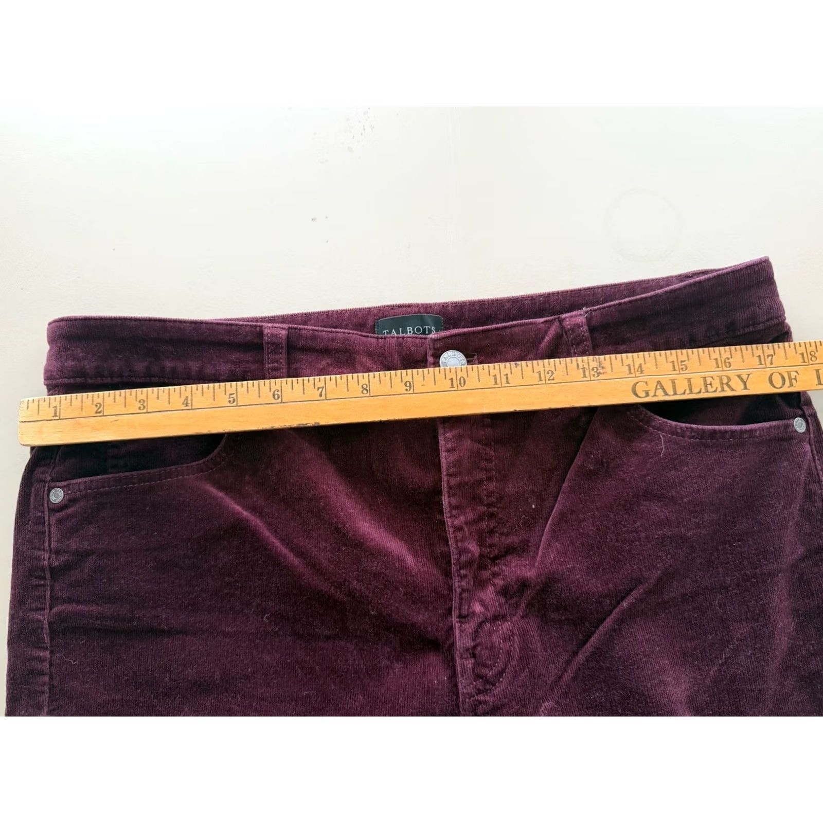 Talbots Talbots Pants Womens 12P Burgundy Corduroy Straight Leg Preppy Chino 12P Regular Petite Fall Spring Summer Winter Red"} Size 34" / US 12 / IT 48 - 6 Thumbnail