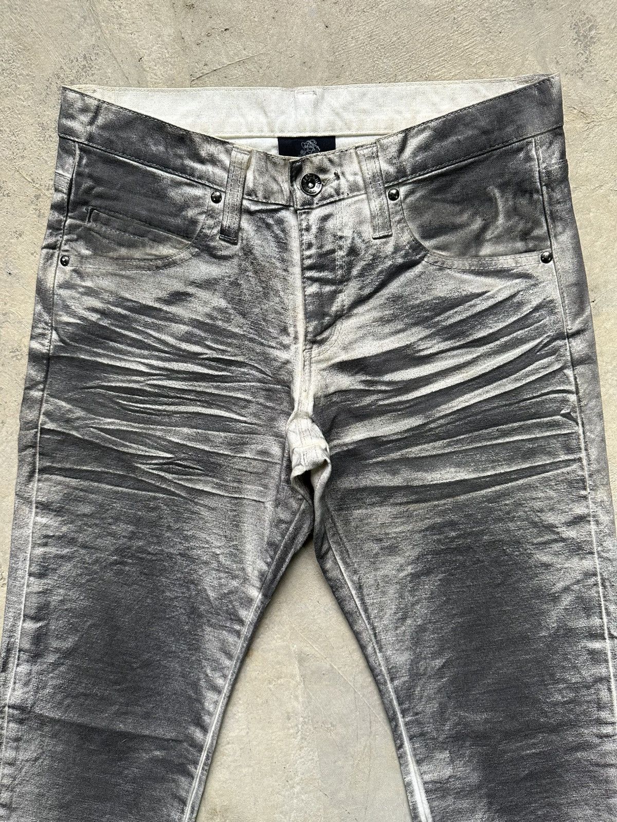 semanticdesign Vintage Japan Made Semantics Design Distressed Waxed Denim Size US 30 / EU 46 - 5 Thumbnail