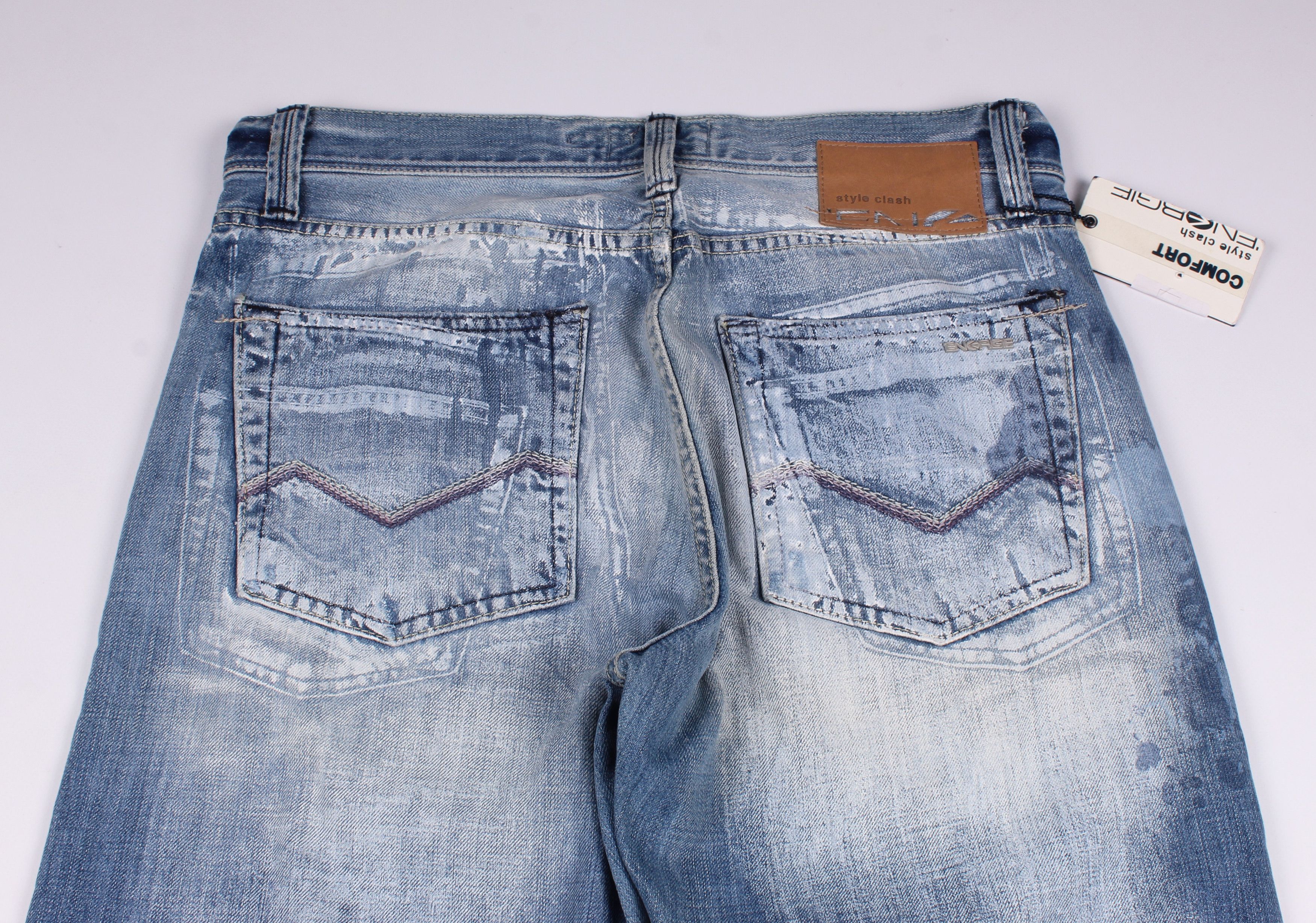 Energie Energie Y2K Distressed Painted Denim Jeans Size US 32 / EU 48 - 9 Thumbnail