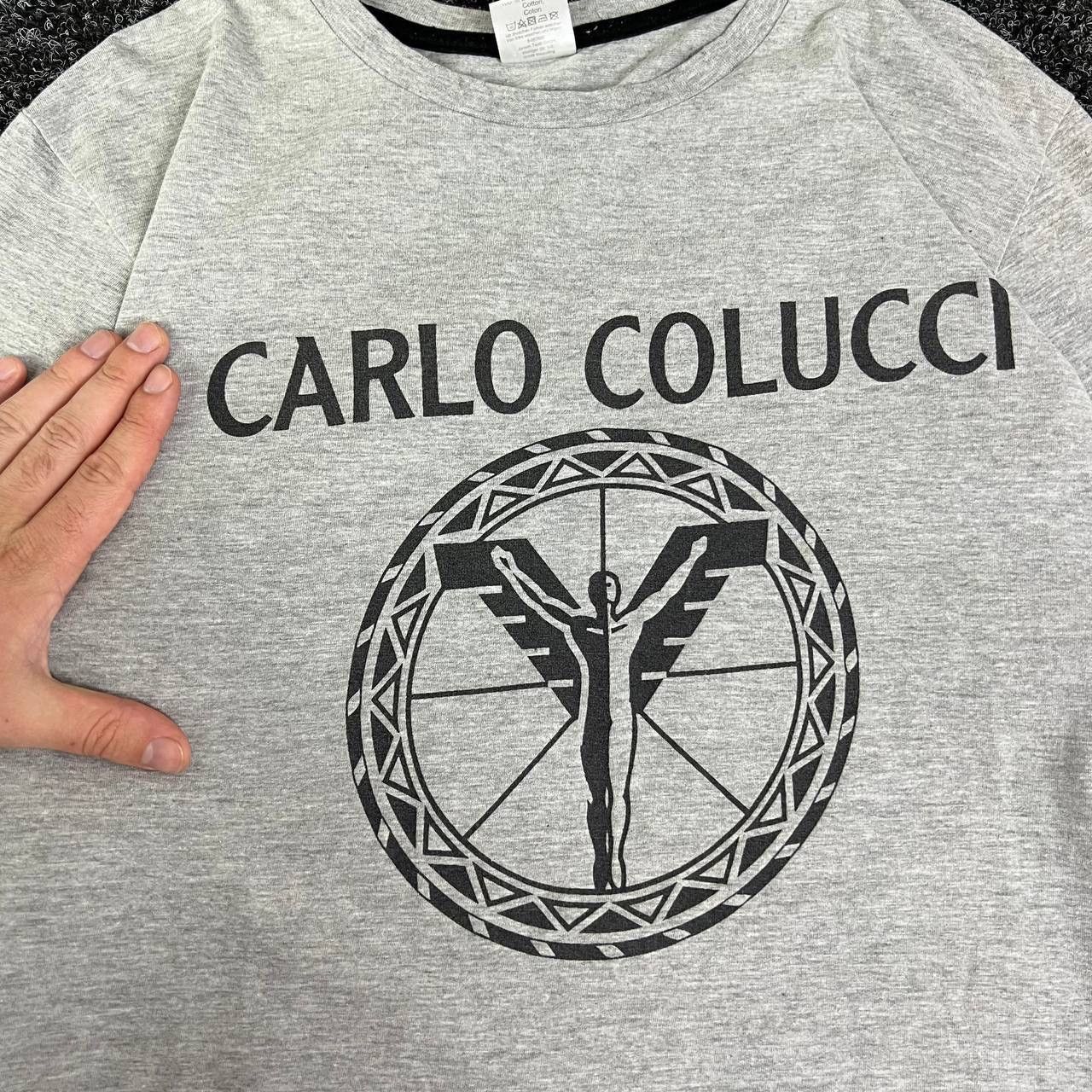 Carlo Colucci Carlo Calucci Vintage Longsleeve Big Logo Luxury Gray Size US XL / EU 56 / 4 - 4 Thumbnail