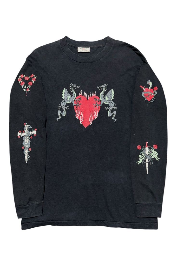 Hard Tail Vintage 90s hard tail Dragon hearts longsleeve Size US L / EU 52-54 / 3 - 1 Thumbnail