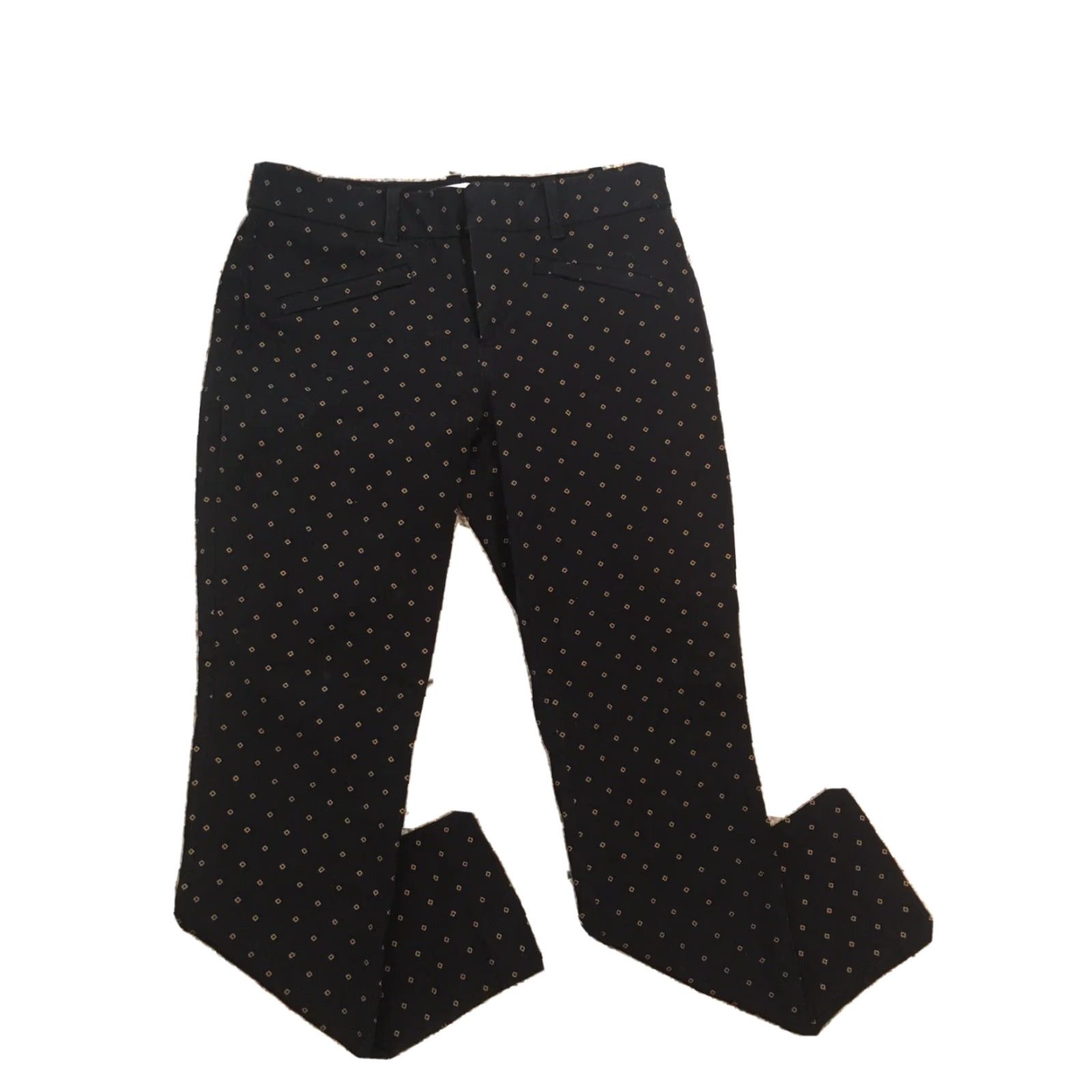 Gap Gap Jeans Women's Size 0, Black Gold, Diamond Print Ankle Skinny Crop Jeans 3/4 Color Multicolor Diamond Printed Cropped Mid Rise Womens Jeans Size 25" / US 0 / IT 36 - 2 Thumbnail