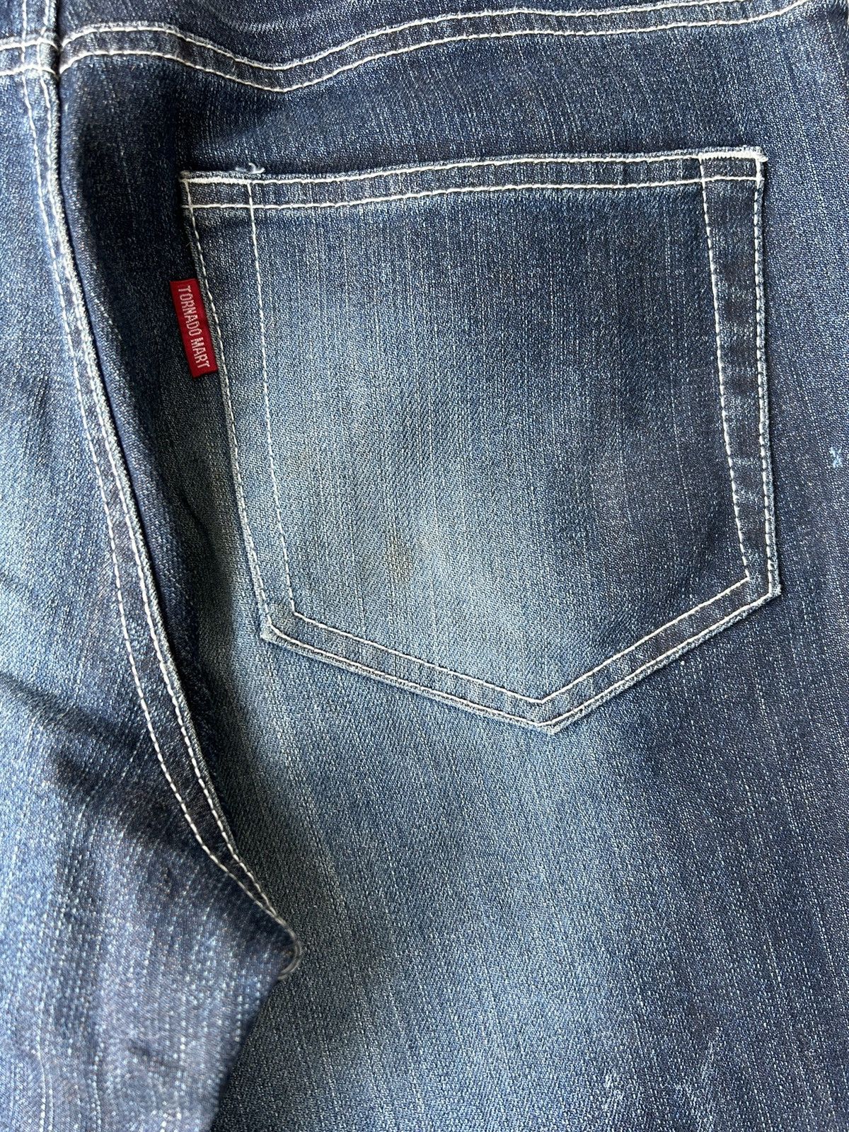 If Six Was Nine Tornado Mart Flared Blue Denim Jeans Size US 31 - 16 Thumbnail