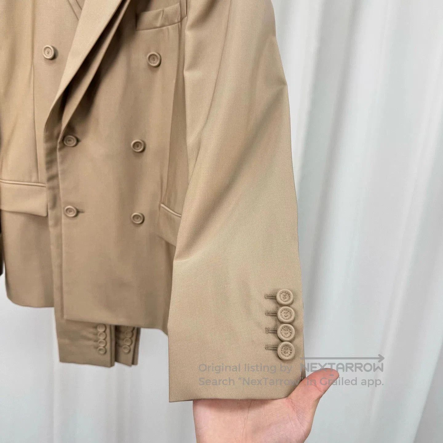 Dior dior beige double-breasted wool blazer. Size US L / EU 52-54 / 3 - 4 Thumbnail