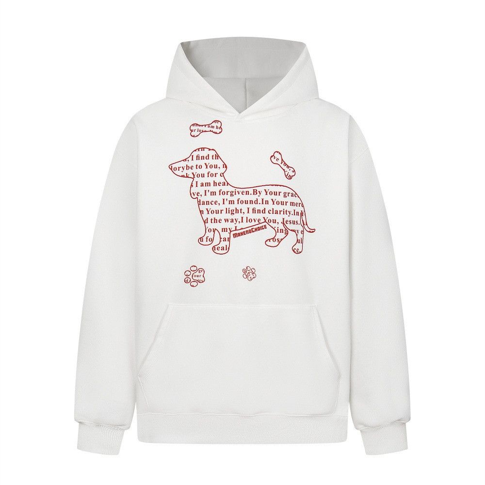 Vintage American cartoon letter puppy print hooded sweatshirt Size US M / EU 48-50 / 2 - 1 Thumbnail