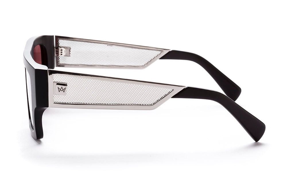 Handmade NEW AM EYEWEAR THE FIRST “MESH” EDITION MATTE BLACK & SILVER Size ONE SIZE - 3 Thumbnail