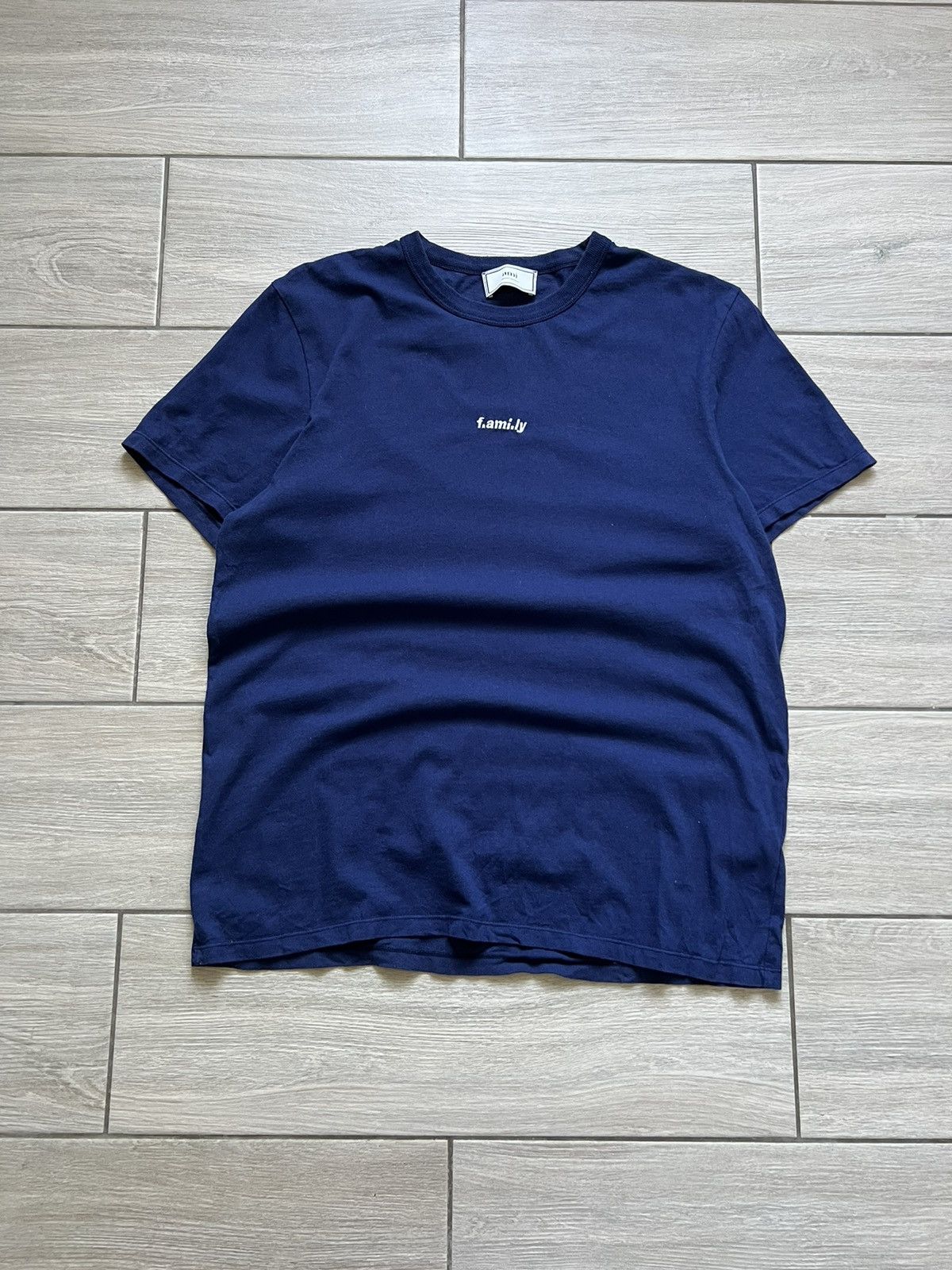 AMI AMI Paris Family Logo T-Shirt M Size Blue Center Logo Size US M / EU 48-50 / 2 - 2 Thumbnail
