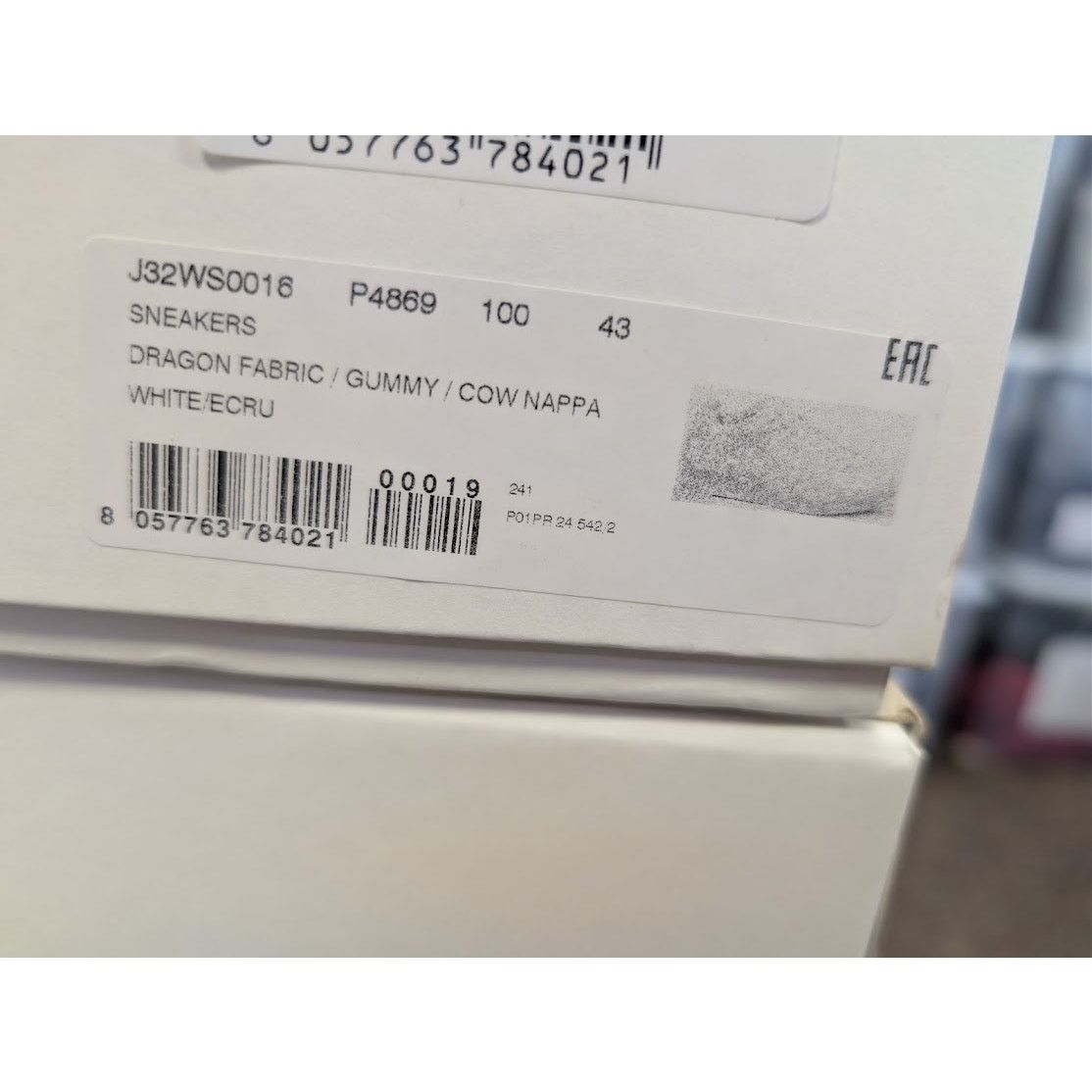 Jil Sander o1rshd1 Dragon Fabric Gummy Cow Nappa Sneakers in White Size US 10 / EU 43 - 22 Thumbnail