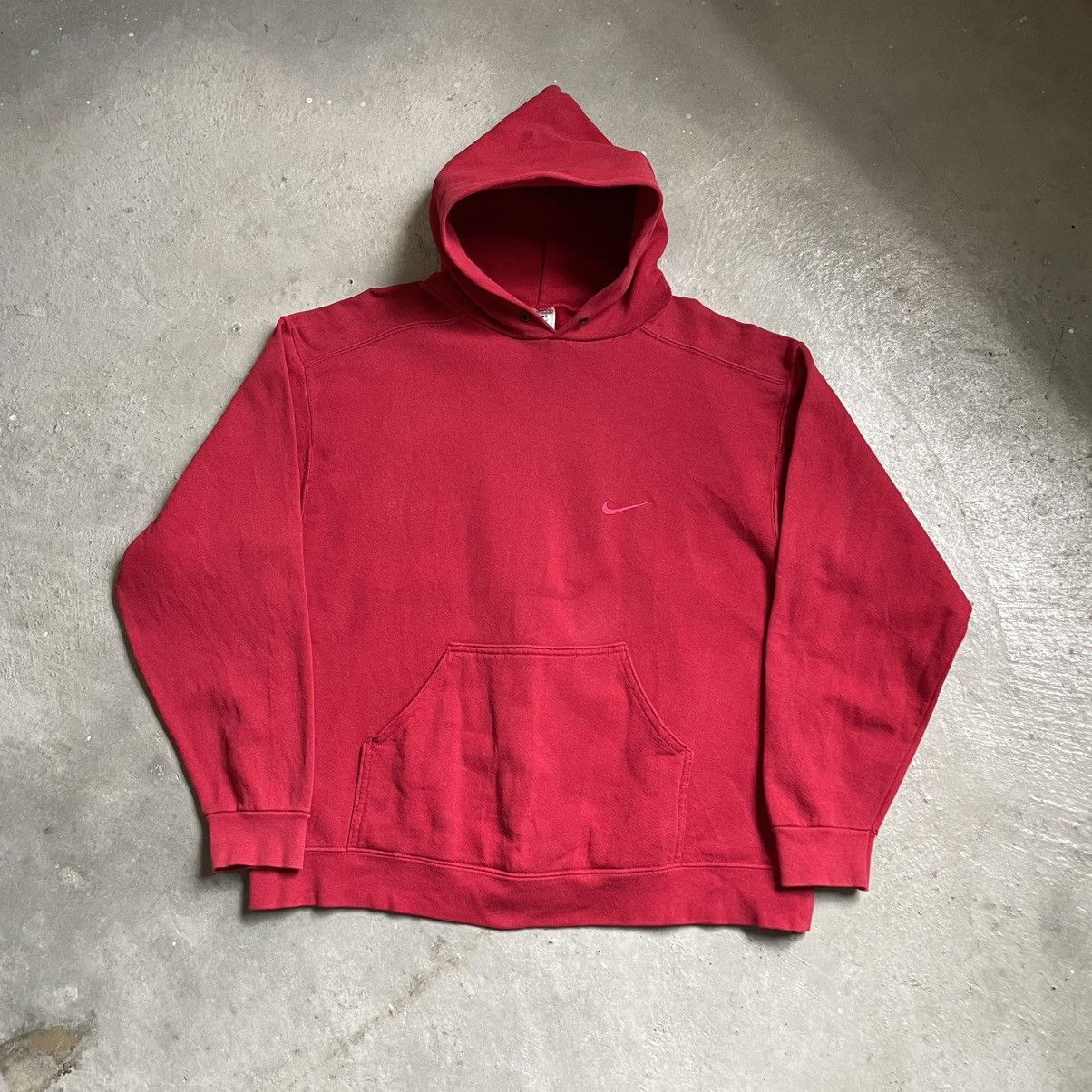 Nike Vintage Nike 90s Mini Swoosh Hoodie Boxy 🍒 Size US M / EU 48-50 / 2 - 1 Thumbnail