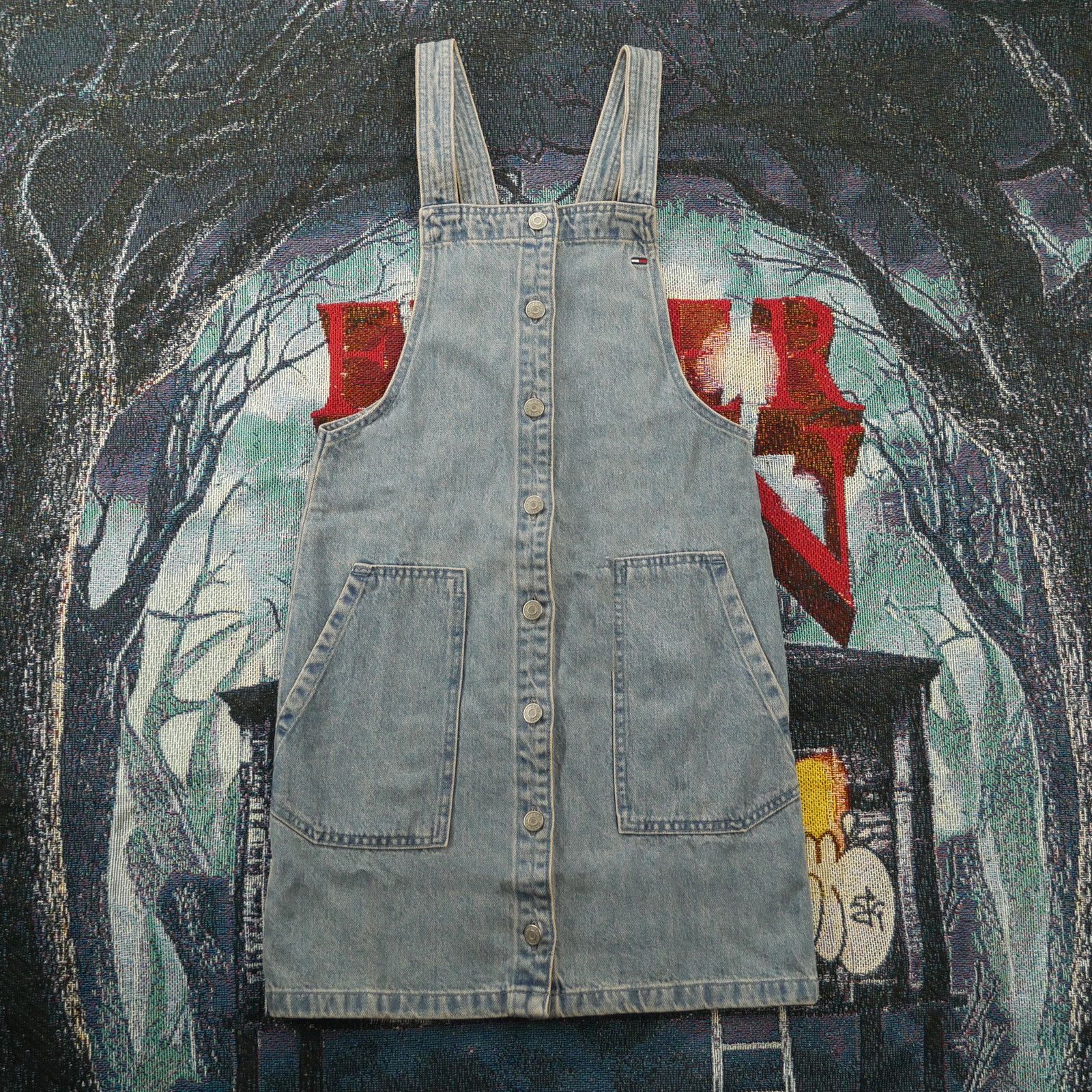 Tommy Hilfiger × Tommy Jeans Tommy Jeans Denim Overall Dress RETAIL $90 Size XXS / US 00 / IT 34 - 1 Thumbnail