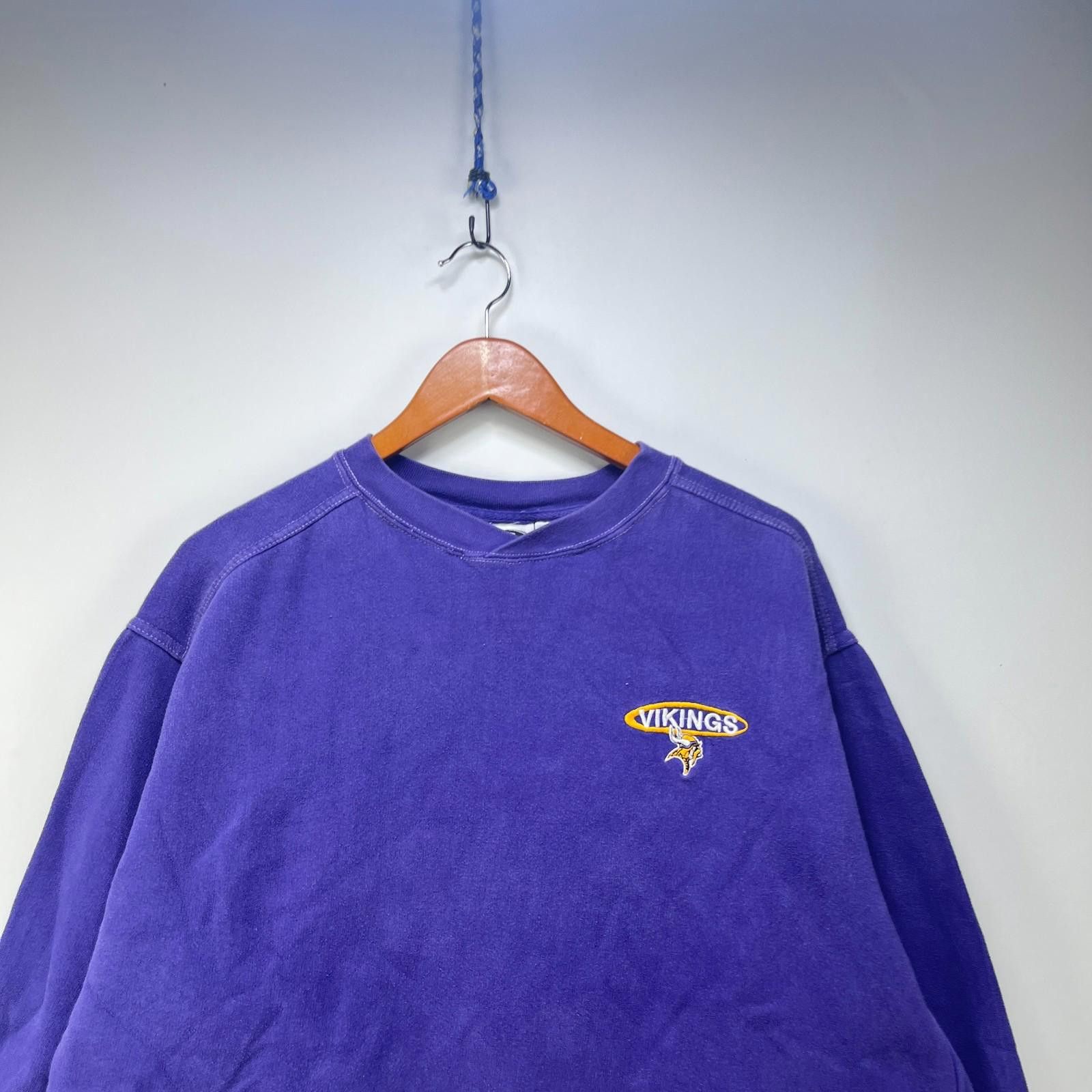 Designer Vintage Minnesota Vikings Sweatshirt XL NFL Size ONE SIZE - 2 Thumbnail