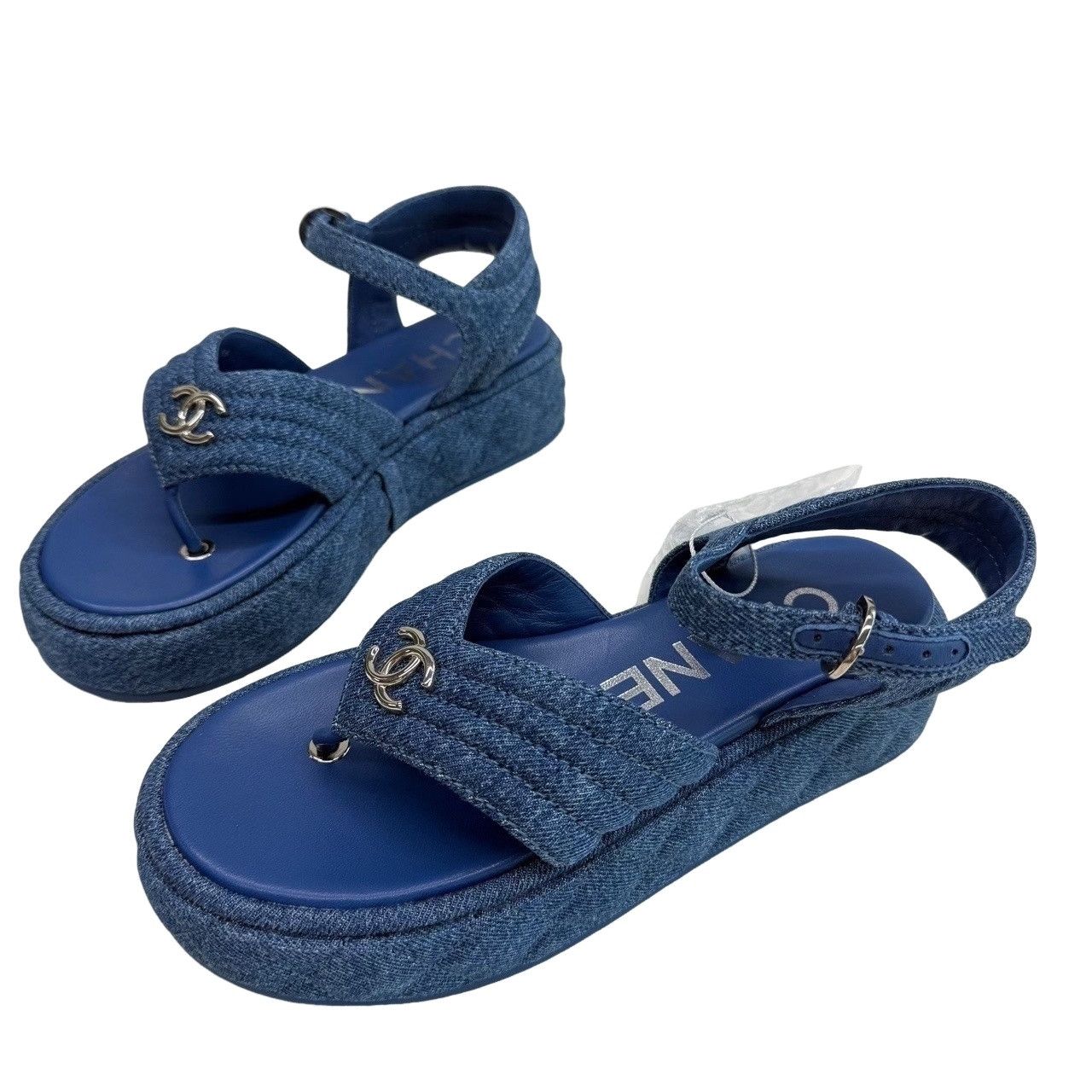 Chanel Chanel Denim Thong Sandals Size 36 Size US 6 / IT 36 - 1 Thumbnail