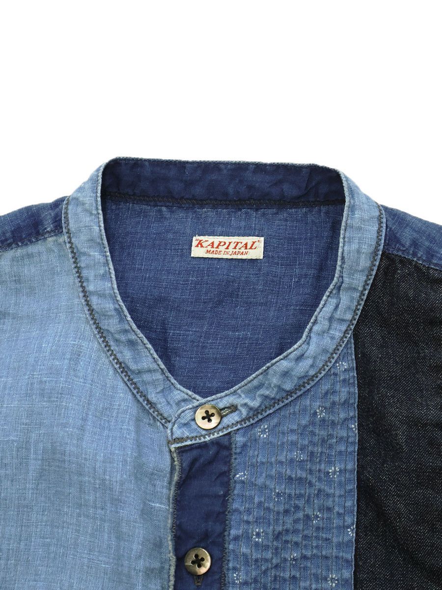 Kapital Kapital IDG Patchwork Band Collar Kathmandu Shirt Size US M / EU 48-50 / 2 - 3 Thumbnail